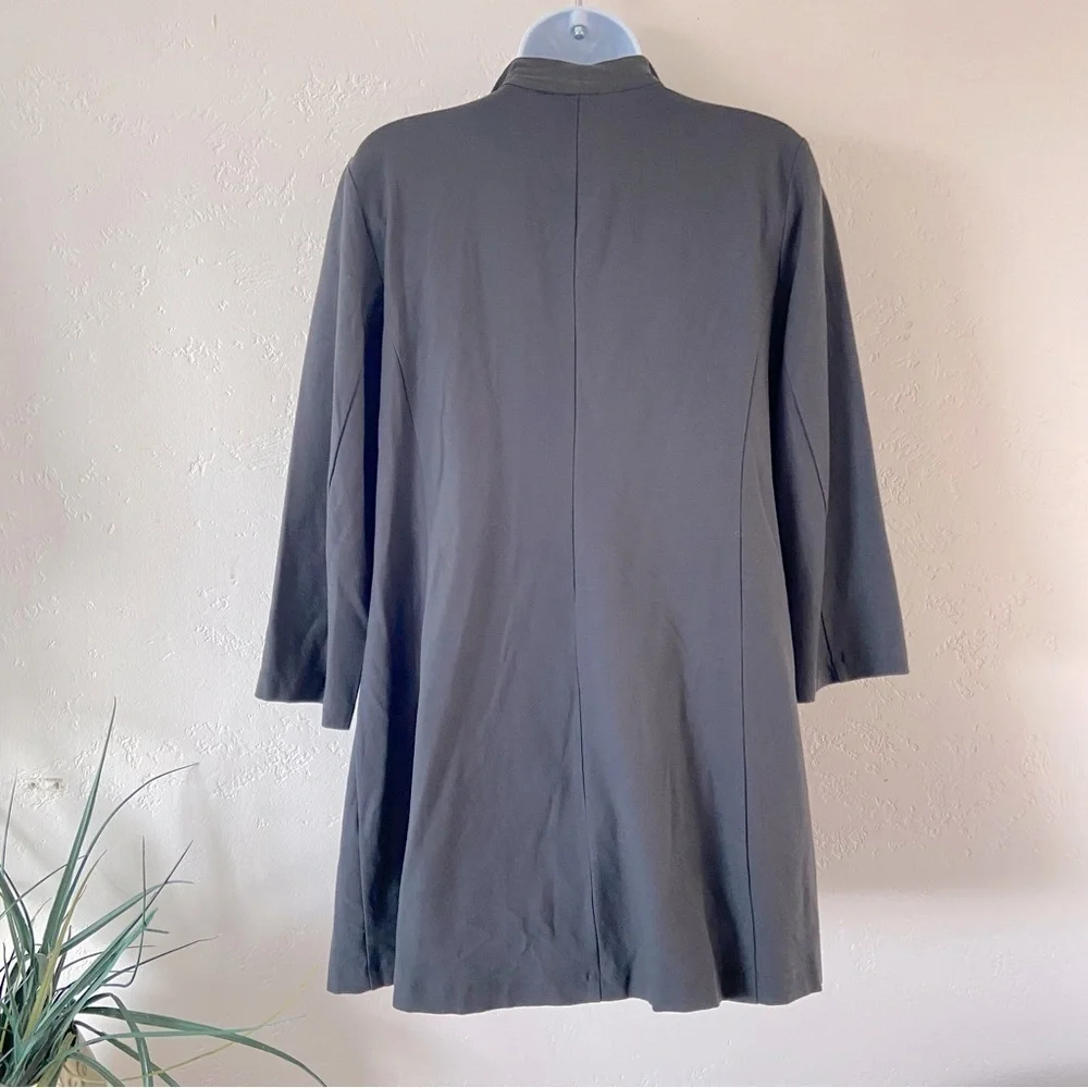EILEEN FISHER Lagnelook Charcoal GrayOpen Front Cardigan Jacket Size Oversized S